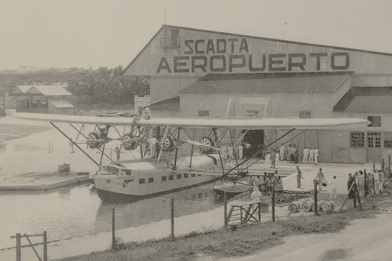 Scene of a Pan Am Sikorsky S-40 at Barranquilla, Colombia