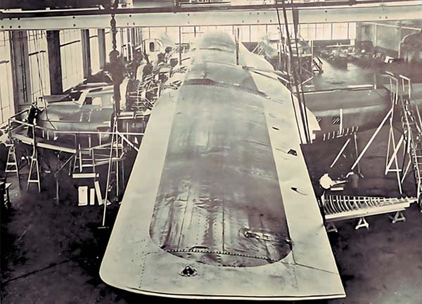 Clipper #7, an M-130 under construction at the Martin Factory 1934