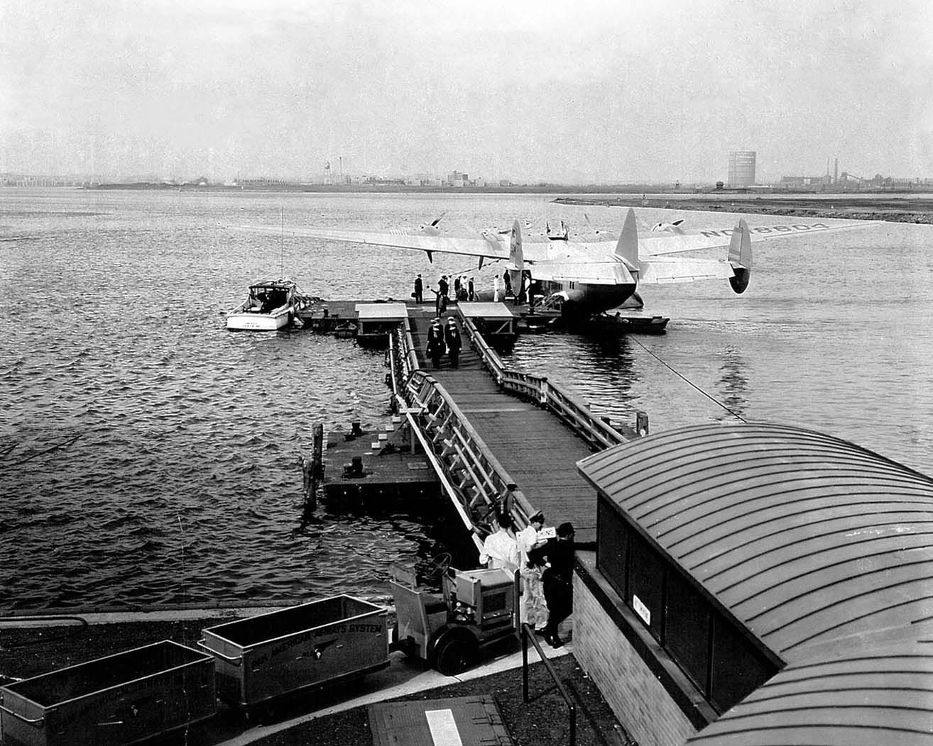 Atlantic Clipper at La Guardia Marine Air Terminal