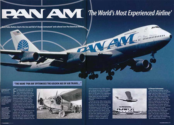 Airlinerworld Cover Pan Am history article April 2014