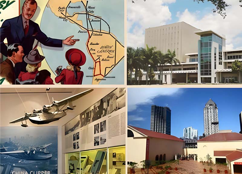 Important Pan Am Collections (Clockwise: Duke Univ. Hartman Center, Univ. Miami Special Collections, HistoryMiami, SFOMuseum)