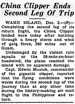 2China Clipper Second Leg of Return Trip