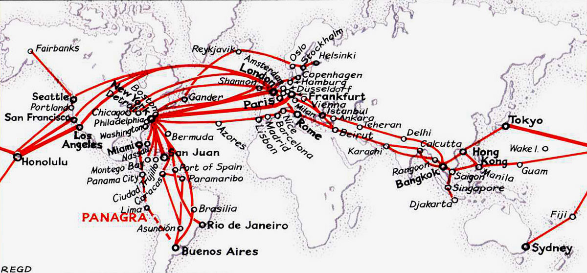 Pan Am Jet Routes 1960, R.E.G. Davies collection